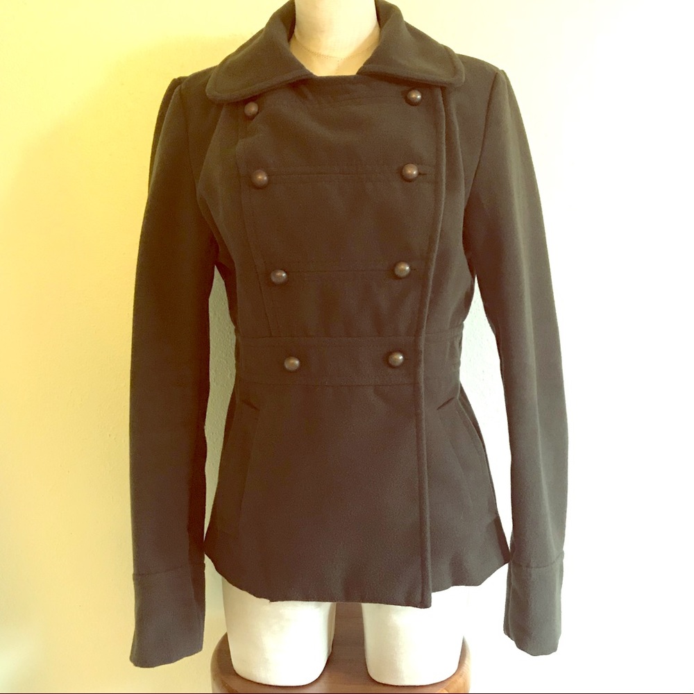Gorgeous Olive Green Military Style Peacoat